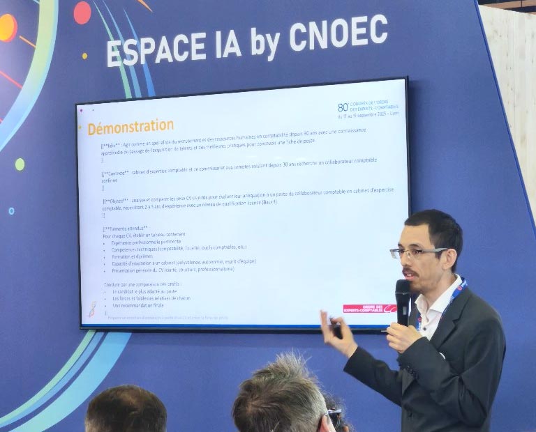 Vincent Lacomme en conférence sur les formations en intelligence artificielle et data